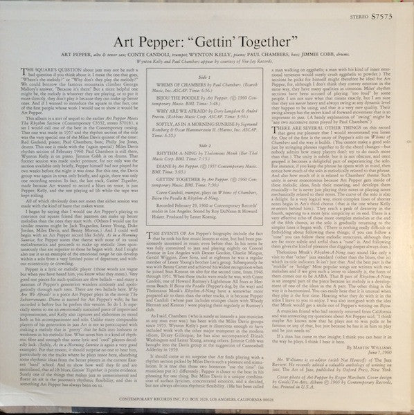Release: Gettin' Together!-Vinyl-US-1983-S7573-4052200