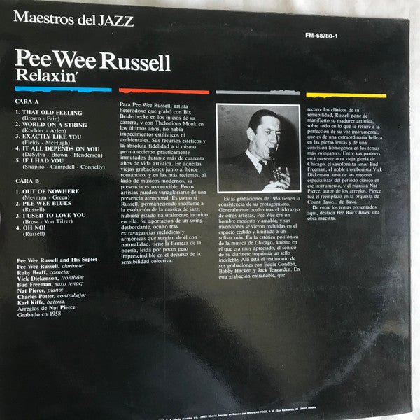 Master Release: Portrait Of Pee Wee by Pee Wee Russell