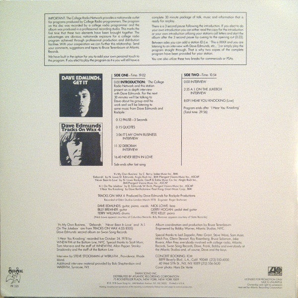 College Radio Network Presents Dave Edmunds And Rockpile