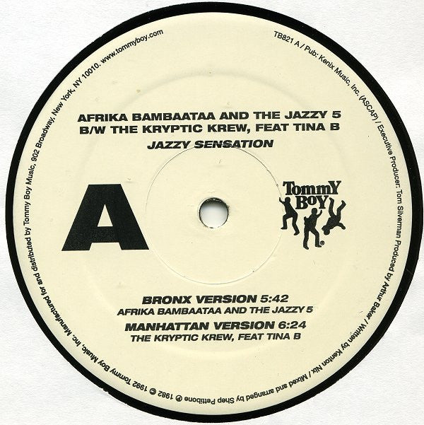 Master Release: Jazzy Sensation (Remix) by Afrika Bambaataa & The Jazzy 5