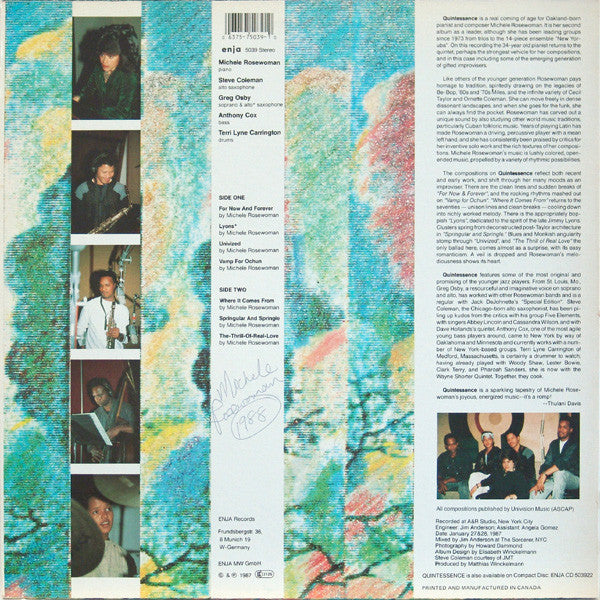 Master Release: Quintessence by Michele Rosewoman