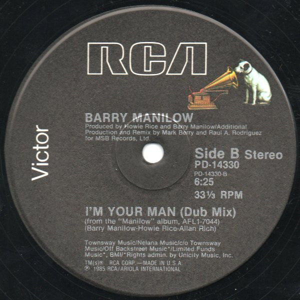 Master Release: I'm Your Man by Barry Manilow