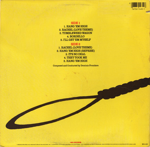 Master Release: Hang 'Em High (Original Motion Picture Score) by Dominic Frontiere