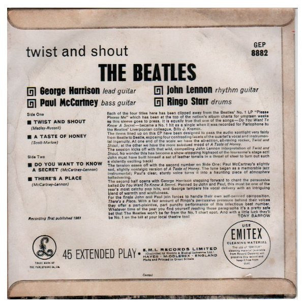 Release: Twist And Shout-Vinyl-UK-1963-GEP 8882-2231552