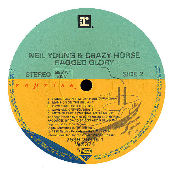 Master Release: Ragged Glory by Neil Young