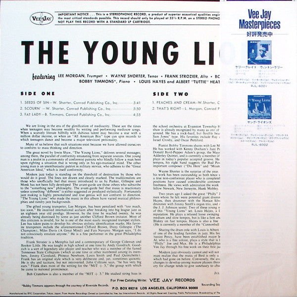 Release: The Young Lions-Vinyl-Japan-1981-RJL-6002-2324346