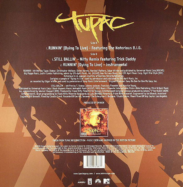 Master Release: Runnin' by 2Pac