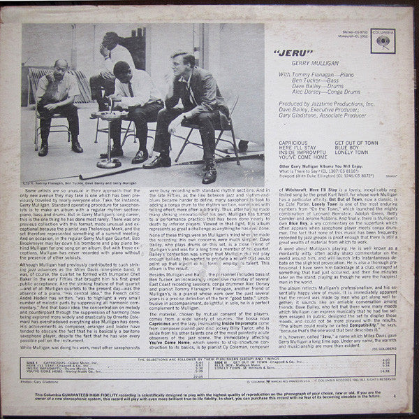 Master Release: Jeru by Gerry Mulligan