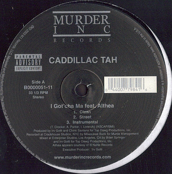 Master Release: I Got'cha Ma by Caddillac Tah