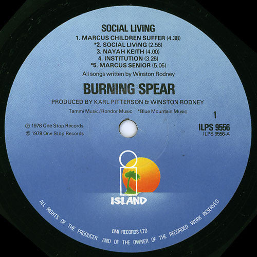 Release: Social Living-Vinyl-UK-1978-ILPS 9556-1350951
