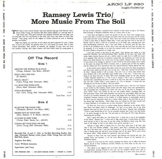 Release: More Music From The Soil-Vinyl-US-1961-LP 680, LP-680-3416021