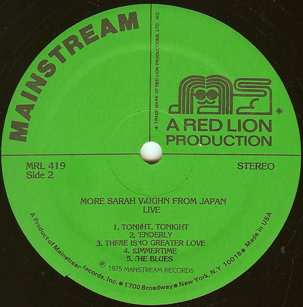 More Sarah Vaughan From Japan Live