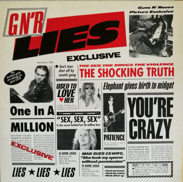 Release: G N' R Lies-Vinyl-Europe-None-GEF 24198, GEF 24 198, none-12667871