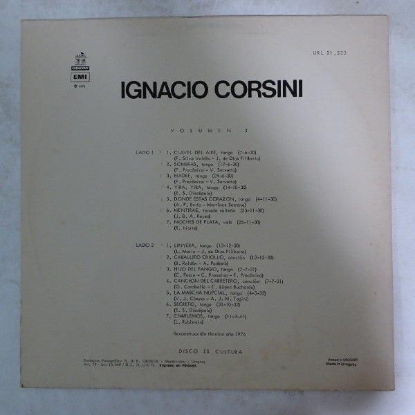 Historiando A Ignacio Corsini Vol.3