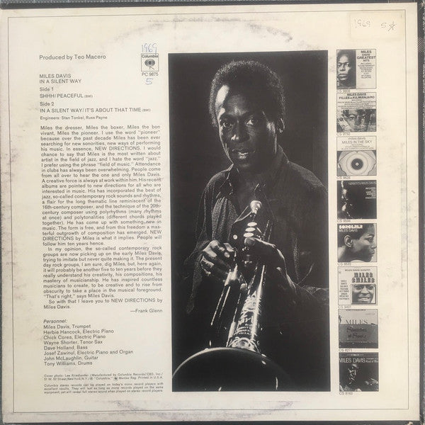 Release: In A Silent Way-Vinyl-US-1977-PC 9875-14603869