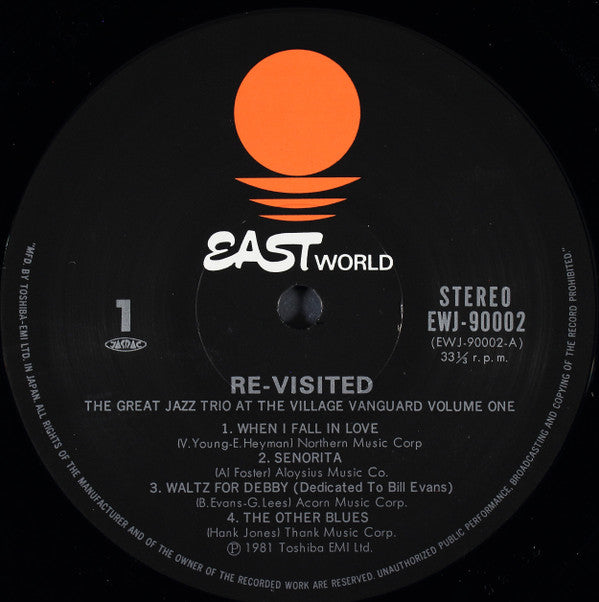 Re-Visited - The Great Jazz Trio At The Village Vanguard Volume 1