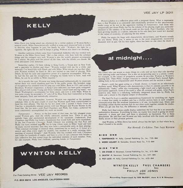 Master Release: Kelly At Midnite by Wynton Kelly