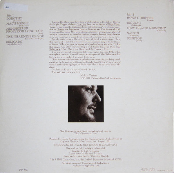 Dr. John Plays Mac Rebennack