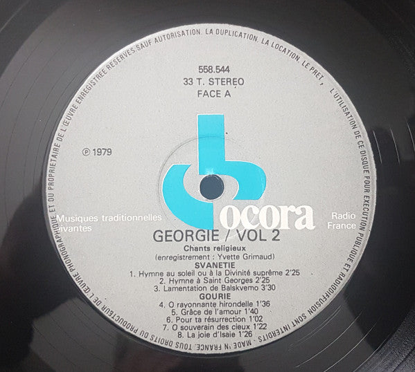 Géorgie : Chants Religieux Vol.2