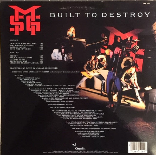 Release: Built To Destroy-Vinyl-US-1983-FV4 1441, FV 41441-12992361