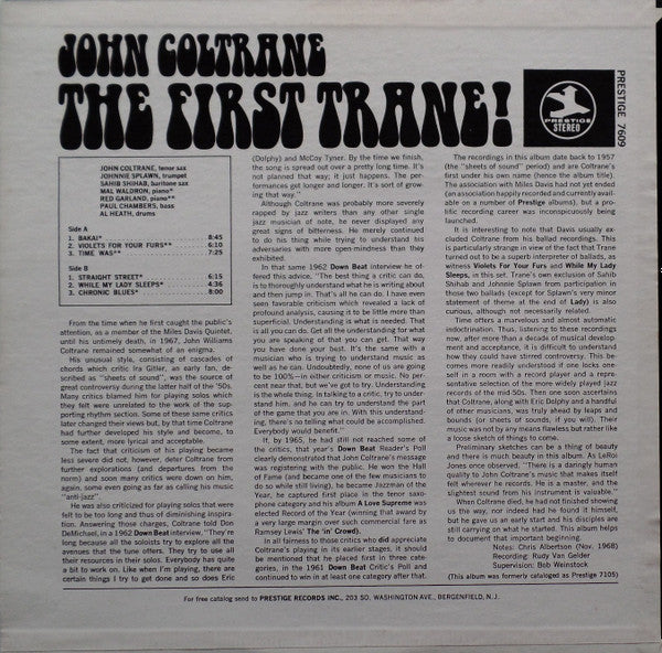 Release: Coltrane-Vinyl-US-1968-PRST 7609, PR 7609-10148500
