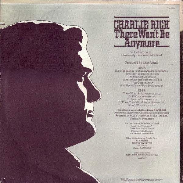 Master Release: There Won't Be Anymore by Charlie Rich
