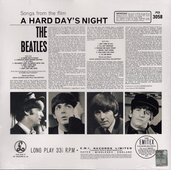 Release: A Hard Day's Night-Vinyl-UK & Ireland-2017-PCS 3058, 0094638241317-10540252