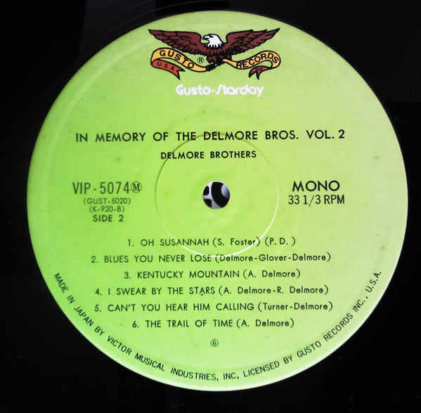 In Memory Of The Delmore Bros. Volume 2