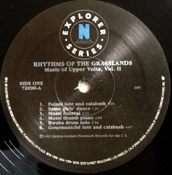 Release: Rhythms Of The Grasslands: Music Of Upper Volta, Volume II-Vinyl-US-1983-72090-10696019