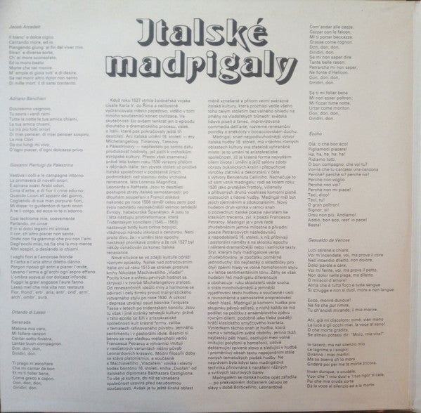 Italské Madrigaly