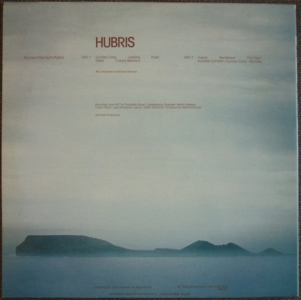 Release: Hubris-Vinyl-Japan-1984-25MJ 3345-12407556