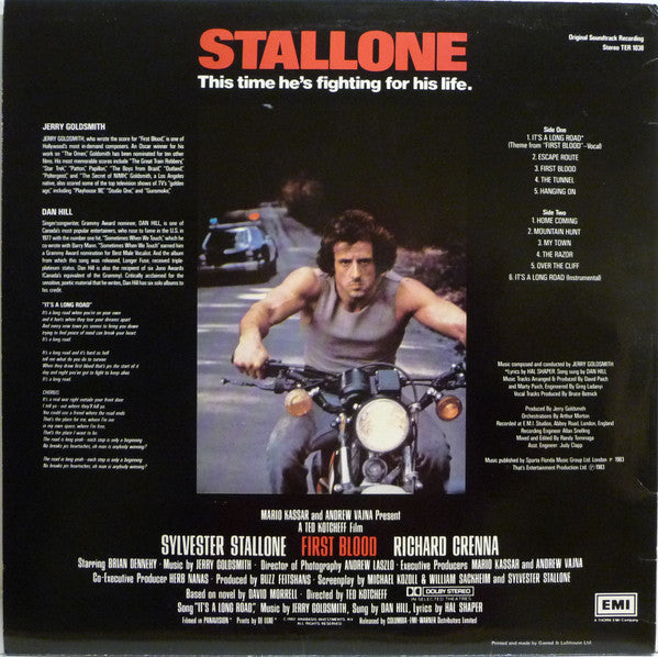 Release: First Blood (Original Soundtrack From The Motion Picture)-Vinyl-UK-1983-TER 1038-22308298