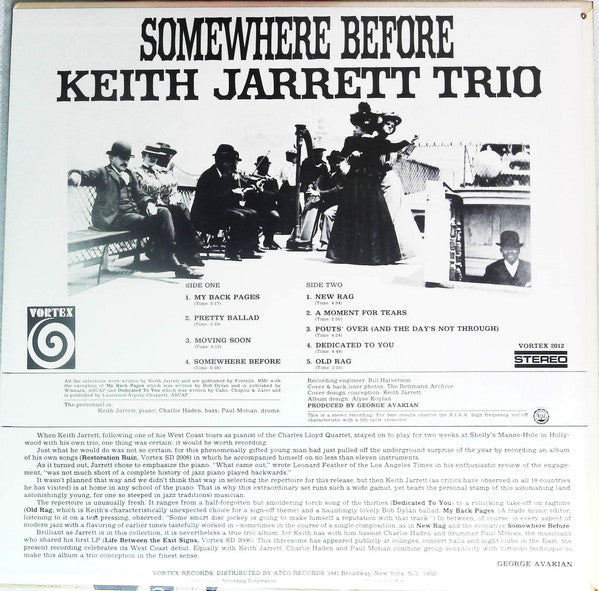 Release: Somewhere Before-Vinyl-US-1969-2012, SD 2012-16096739