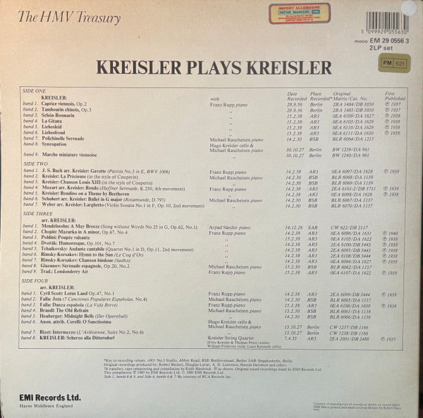 Kreisler Plays Kreisler