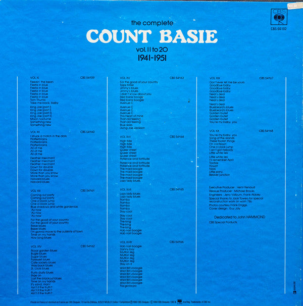 The Complete Count Basie Vol. 11 To 20 1941-1951