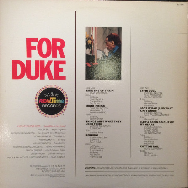Master Release: For Duke by Bill Berry And His Ellington Allstars