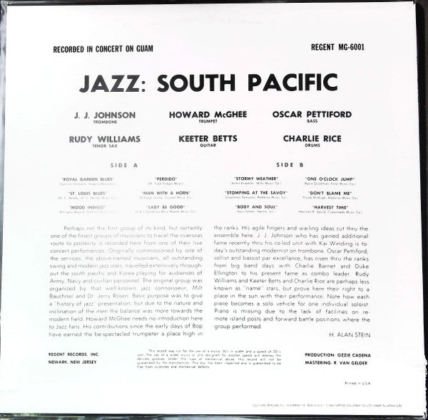 Master Release: Jazz South Pacific by J.J. Johnson