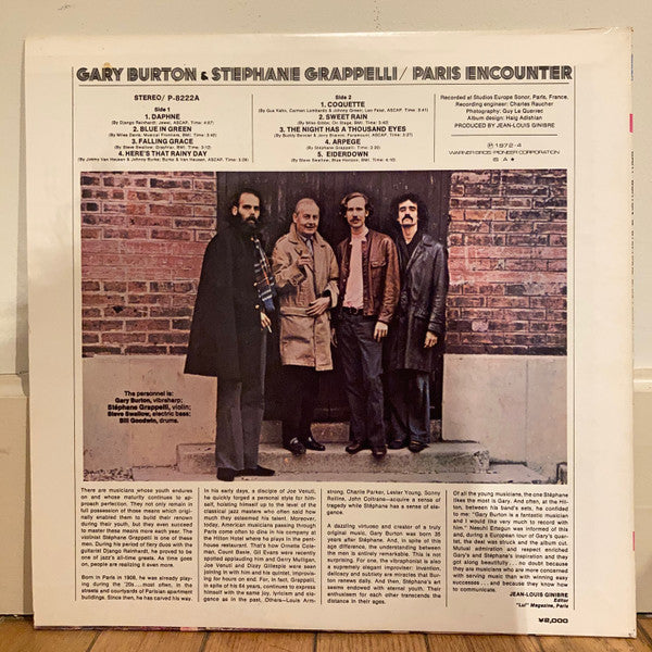 Master Release: Paris Encounter by Gary Burton