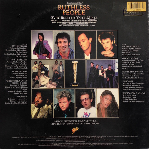 Release: Ruthless People (The Original Motion Picture Soundtrack)-Vinyl-US-1986-E 40398, SE 40398-10208662