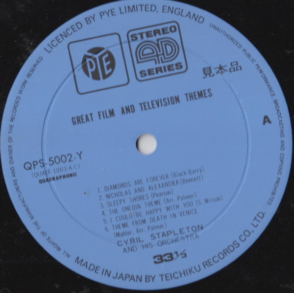 Master Release: Great Film And Television Themes by Cyril Stapleton And His Orchestra