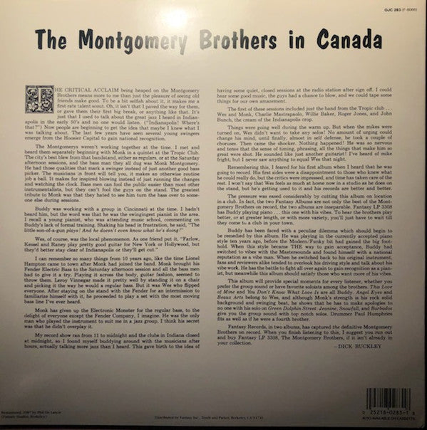 Master Release: The Montgomery Brothers In Canada by The Montgomery Brothers