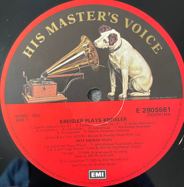 Kreisler Plays Kreisler