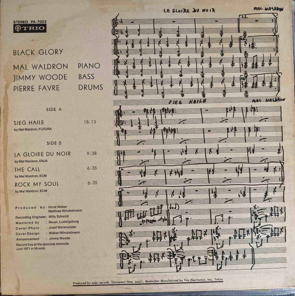 Release: Black Glory-Vinyl-Japan-1971-PA-7003-32453355