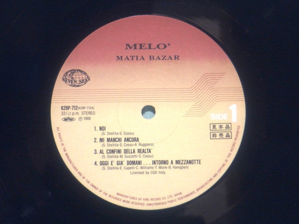 Master Release: Melō by Matia Bazar