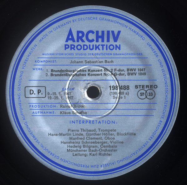 Brandenburgische Konzerte (2) (Nr. 2 F-Dur, BWV 1047 · Nr. 4 G-Dur, BWV 1049 · Nr. 5 D-Dur, BWV 1050)