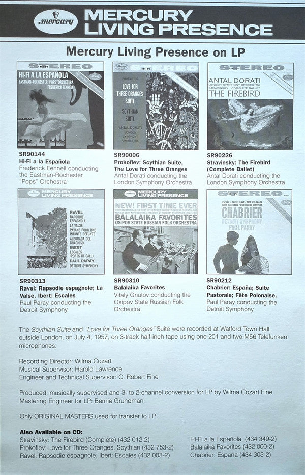 España / Danse Slave / Fête Polonaise / Suite Pastorale / Gwendoline Overture