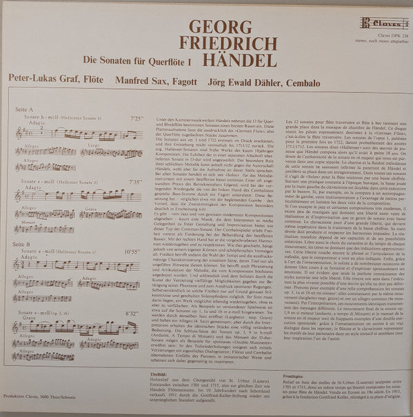Release: Die Sonaten Für Querflöte I • Die Sonaten Für Querflöte II-Vinyl-Switzerland-None-LP 30-238/LP 30-239, DPK 238/239-13989834