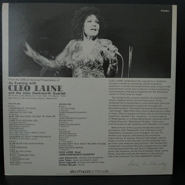 Master Release: An Evening With Cleo Laine & The John Dankworth Quartet  by Cleo Laine