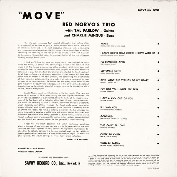 Release: Move!-Vinyl-US-None-MG 12088-27054675