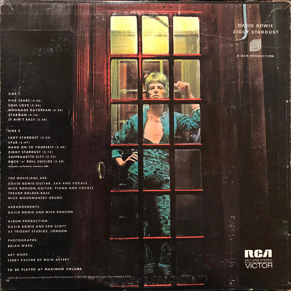 Release: The Rise And Fall Of Ziggy Stardust And The Spiders From Mars-Vinyl-US-1977-AFL1-4702-14923081
